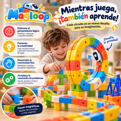 Tren magnético con rieles armables