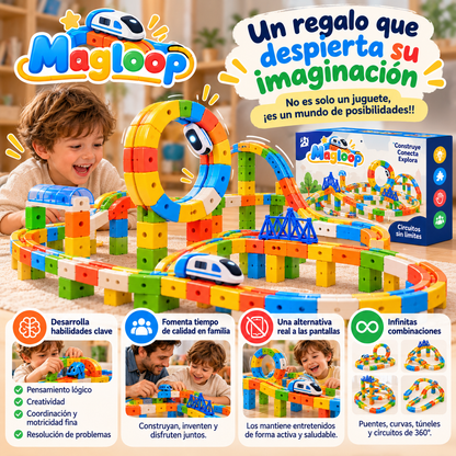 Tren magnético con rieles armables